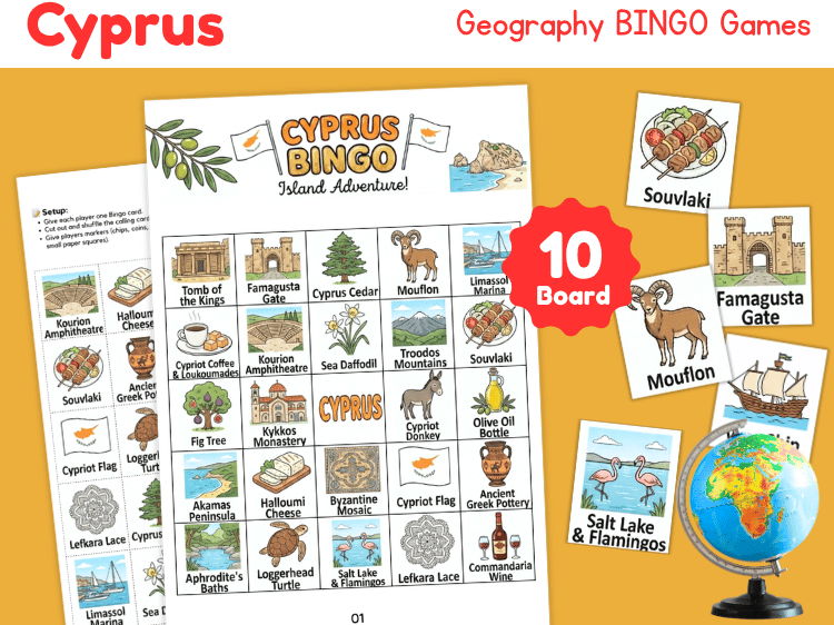 Cyprus Bingo Game | Geography & Culture Country Study