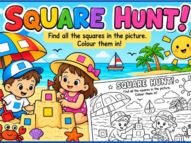 Square Hunt at the Beach!