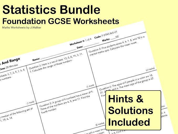 Statistics Bundle – GCSE Maths (Foundation Tier)