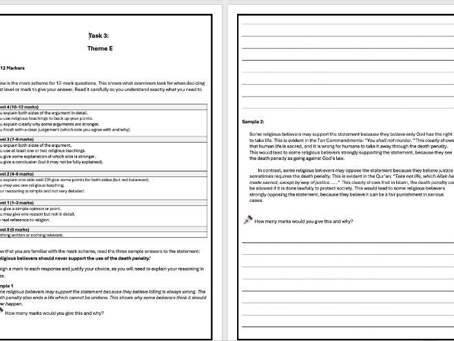 AQA RS Spec A (8062) -Y11 Revision and Homework Booklet