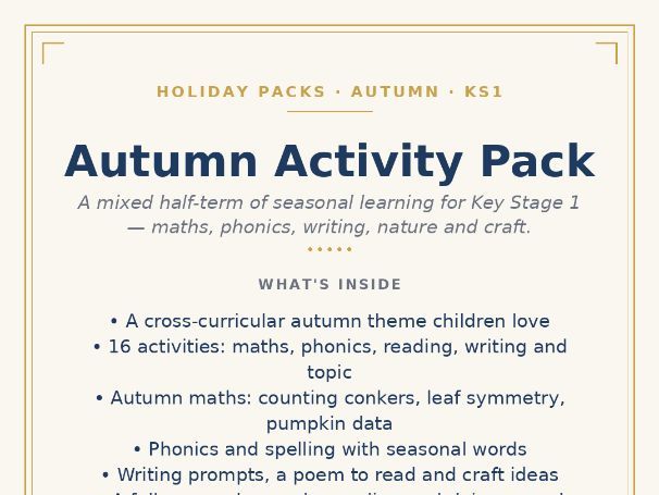 Autumn Activity Pack