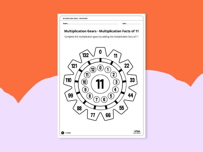 11 times table worksheet