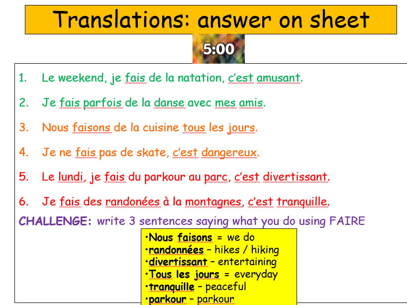 STUDIO 1 MODULE 3 UNIT 3 - Qu'est-ce que tu fait?