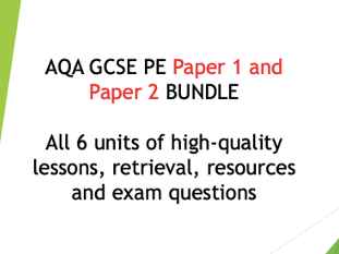 91 Lessons - AQA GCSE PE Paper 1 and Paper 2 BUNDLE: Includes outstanding complete lessons for every topic on AQA specification, retrieval, resources and exam questions with answers