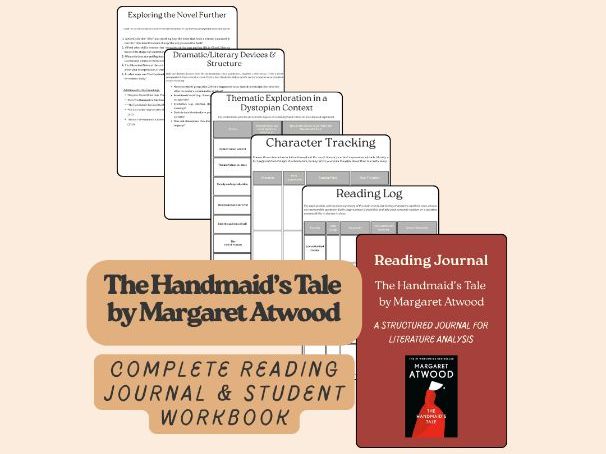 The Handmaid's Tale by Margaret Atwood – Complete Reading Journal & Student Workbook