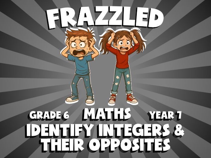 Identify Integers & Their Opposites FRAZZLED Maths Game | No-Prep Year 7 Review Activity