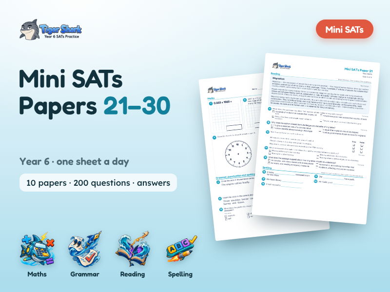 Mini SATs Papers 21-30 with Answers: Year 6