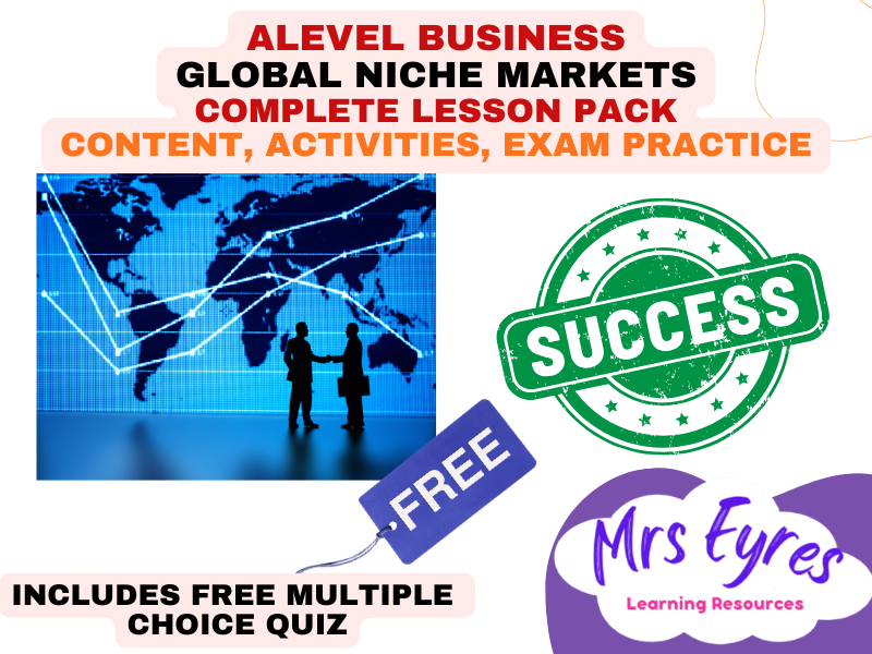 A Level Business 4.3.2 Global Niche Markets Lesson Pack and Free MCQ Quiz
