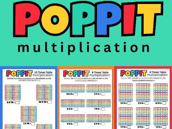 Poppit Times Tables Worksheets Multiplication Activity
