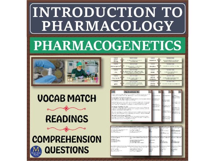 Pharmacology: Pharmacogenetics Reading Comprehension & Sort Activity Center