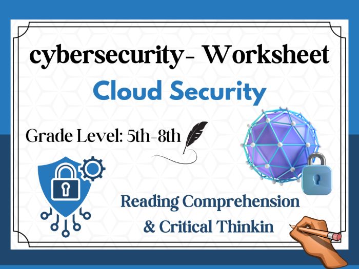 Cloud Security: Reading Comprehension Passages & Questions Worksheets ...