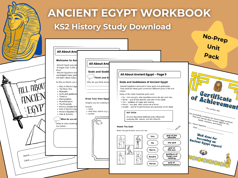 Ancient Egypt Workbook | KS2 History Activities