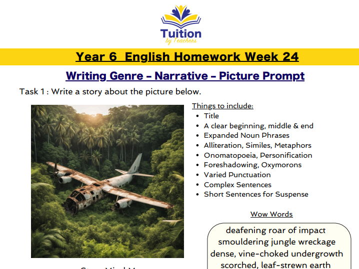 24. Year 6 - Creative Writing & Spelling