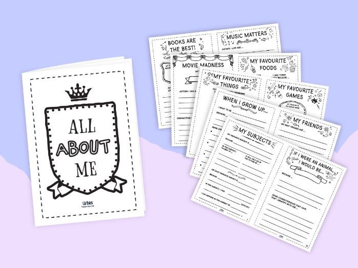 All About Me booklet - KS2