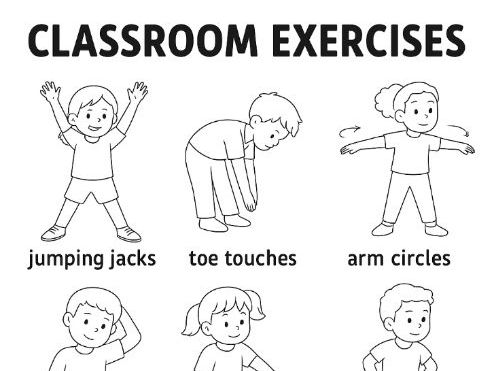 Classroom Exercises Colouring Page