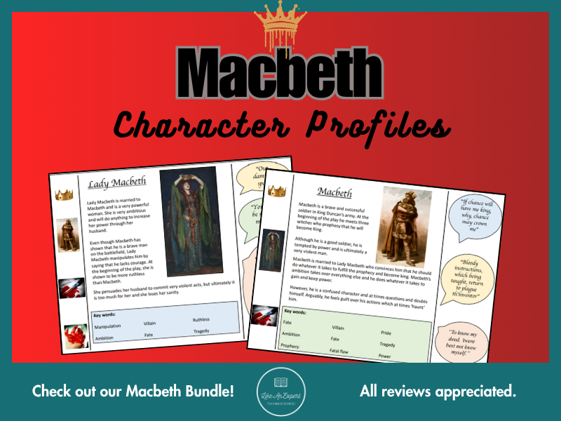 Visual Learning Character Profiles In Macbeth