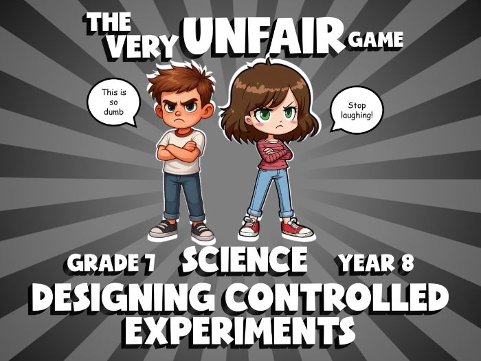 Designing Controlled Experiments VERY UNFAIR GAME | No-Prep Year 8 Science Review Activity