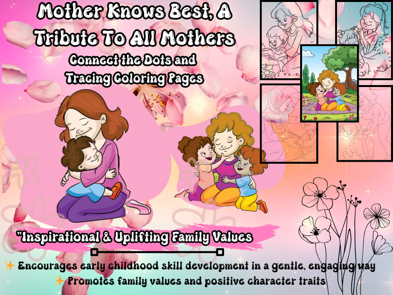 Mother Knows Best, A Tribute To All Mothers Connect the Dots and Tracing Coloring Pages