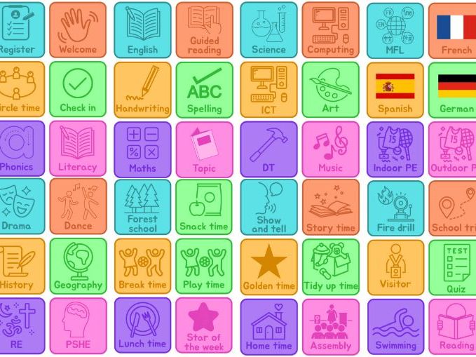 Visual Timetable - Colourful