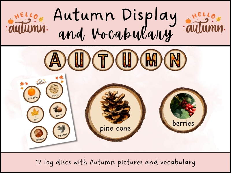 Autumn Vocabulary Display Cards EYFS KS1