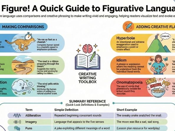 Figurative Language Infographic | Similes, Metaphors, Personification & More
