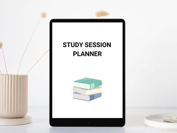 FREE Study Session Planner (Printable & Tablet-Friendly)