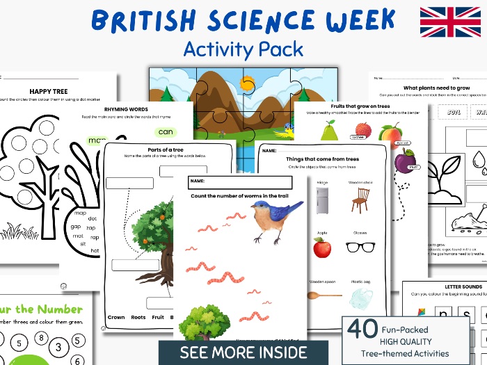 British Science Week Festival Activities Tree Themed Nature Study Spring Puzzles Animals EarlyYears