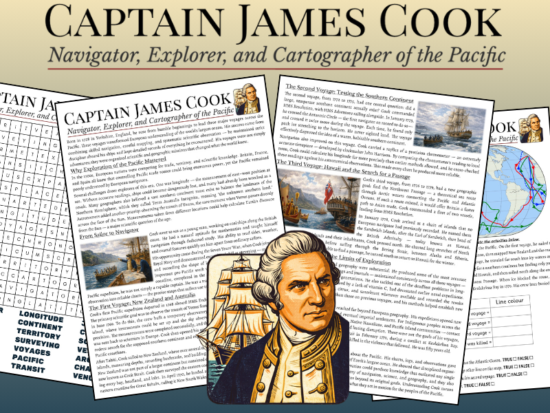 Captain James Cook – KS3 Nonfiction Pack