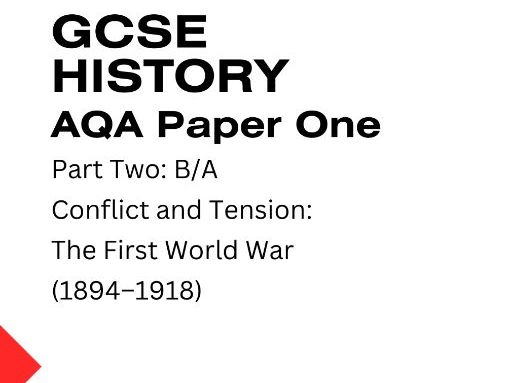 AQA GCSE History First World War Workbook | Conflict & Tension WW1 1894–1918 | Paper 1 Exam Practice