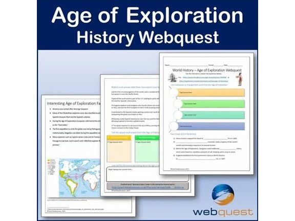 Age of Exploration Webquest - World History - Editable Digital Activity