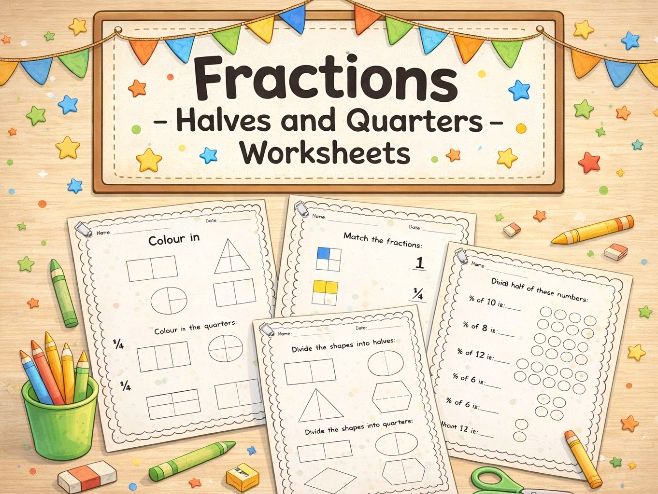 Year 1 Fractions - halves and quarters