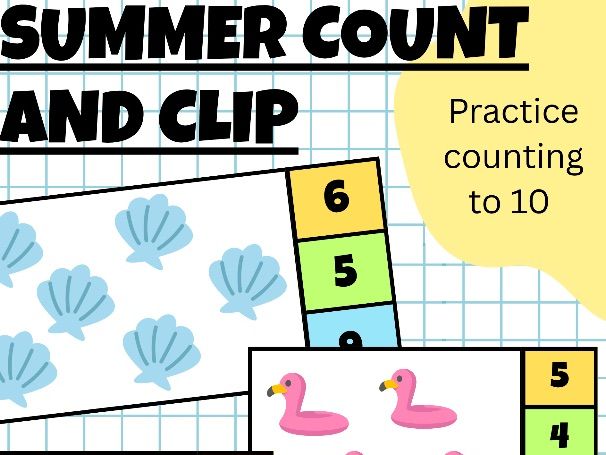 Counting to 10 Summer Printable Activity