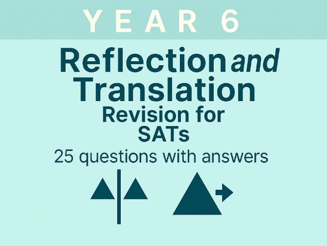 Year 6 Maths Revision for SATs: Reflection & Translation | 25 Questions with Answers