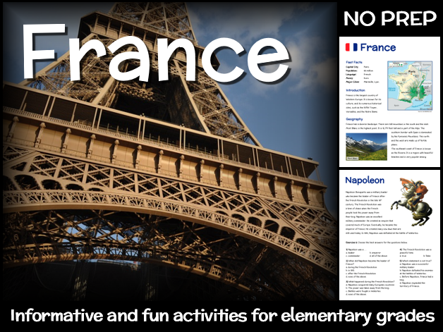 France (country study for elementary grades)