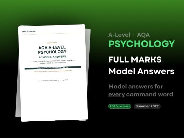 A-level AQA Psychology: FULL MARKS Model Answers Book