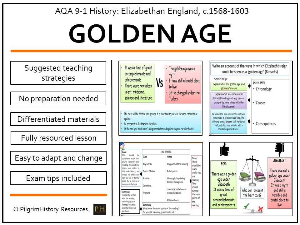 AQA GCSE Elizabethan England: The Elizabethan Golden Age (FREE Resource)
