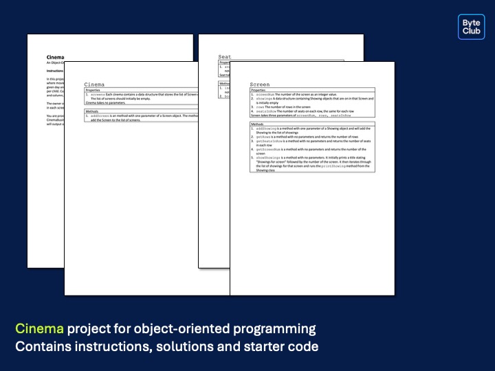 Computer Science OOP Project Cinema A-level