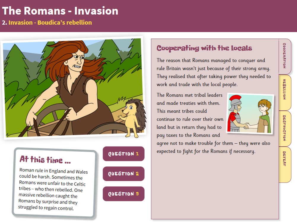 Boudica's Rebellion - Interactive Teaching Book - Roman Britain KS2