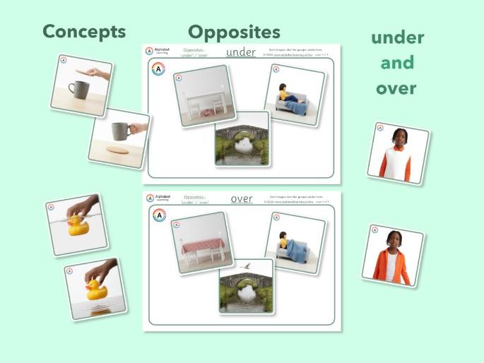 Exploring concepts Opposites Under and Over