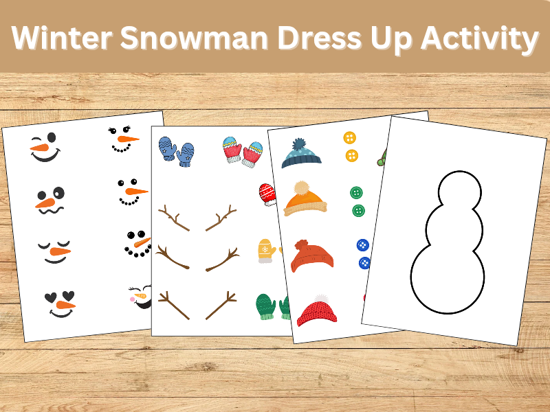 Winter Snowman Dress Up Activity