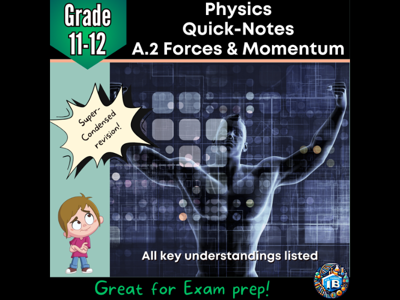 IB DP Physics: A.2 Forces & Momentum – Condensed Topic Revision Notes (2026)