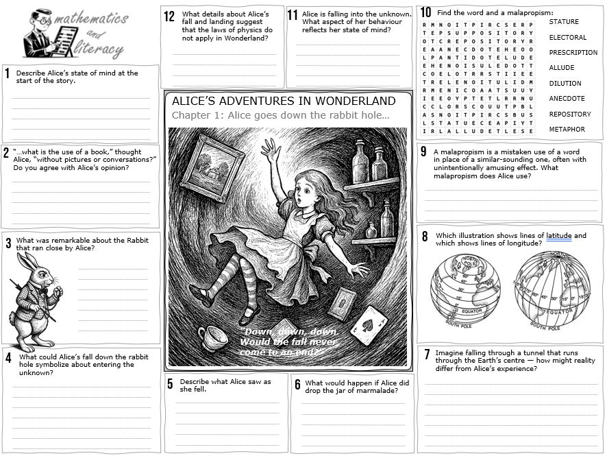 Alice's Adventures in Wonderland - Mathematics and Literacy