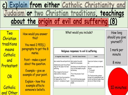 Jewish & Christian response to Evil