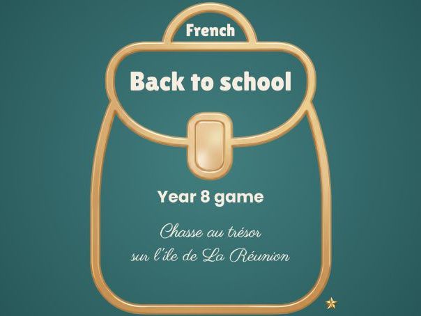 Back-to-school game – First lesson – Year 8 French