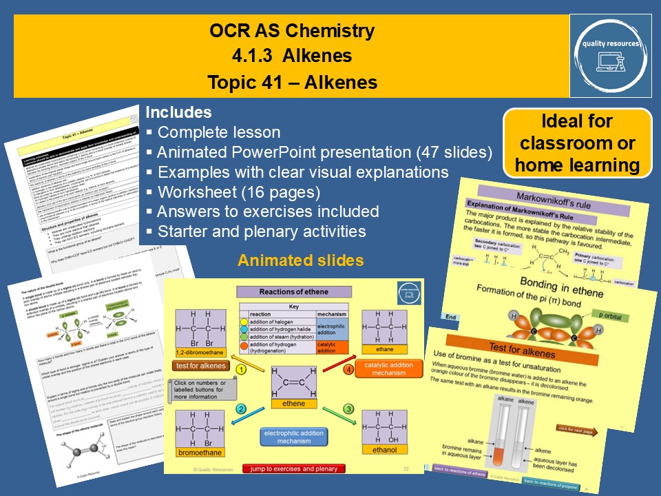 Alkenes OCR AS Chemistry