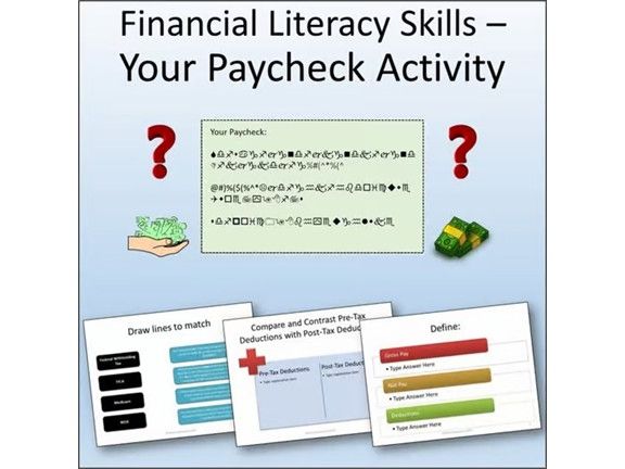 Financial Literacy Skills - Paycheck Activity