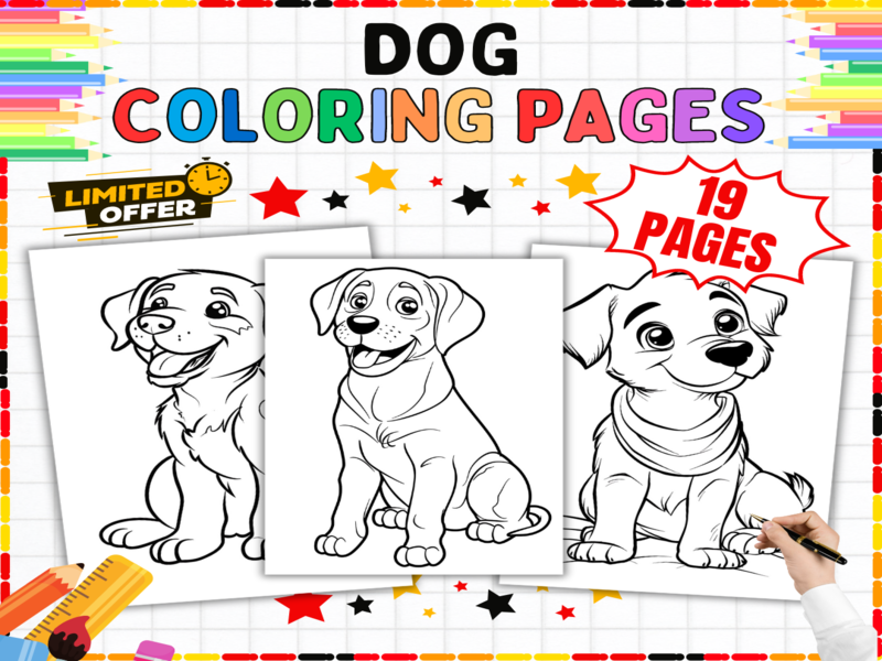 Dog Colouring Pages - Cute Puppy Colouring Sheets | Pet Themed Printable Activities for Children