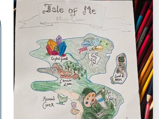 Isle Of Me/Getting to know me art lesson