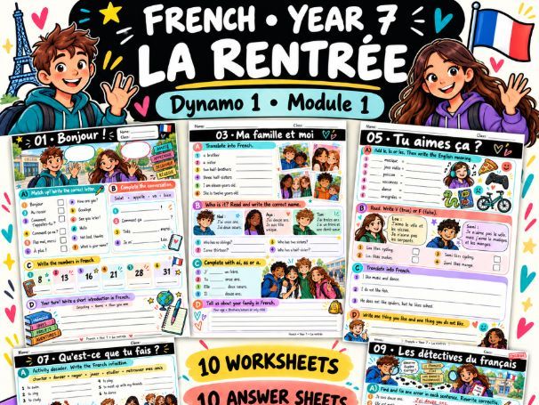 Dynamo 1 Module 1 – La rentrée - Worksheets & Answers