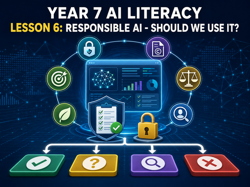Year 7 AI Literacy Lesson 6: Responsible AI – Should We Use It?